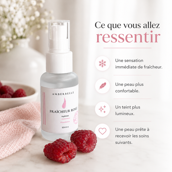FRAÎCHEUR ROSÉE. Hydrolat de Framboise.